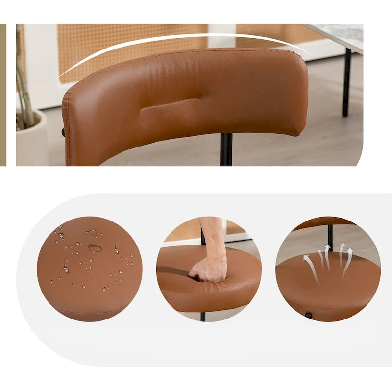 Chaises de salle à manger AVAWING, chaises de cuisine modernes du milieu du siècle, lot de 6