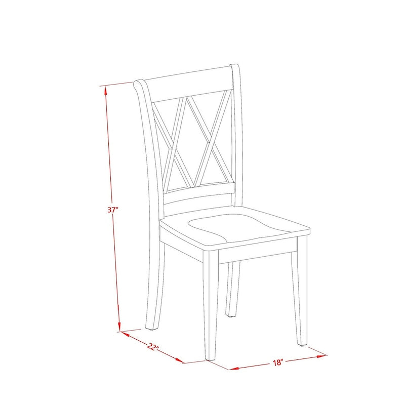 East West Furniture Ensemble de salle à manger 3 pièces - Table de cuisine ronde avec piédestal et 2 chaises de salle à manger, Acajou (Options d'assise)