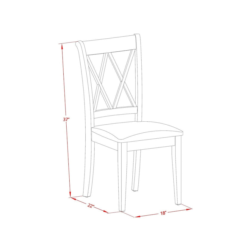 East West Furniture Ensemble de salle à manger 3 pièces - Table de cuisine ronde avec piédestal et 2 chaises de salle à manger, Acajou (Options d'assise)