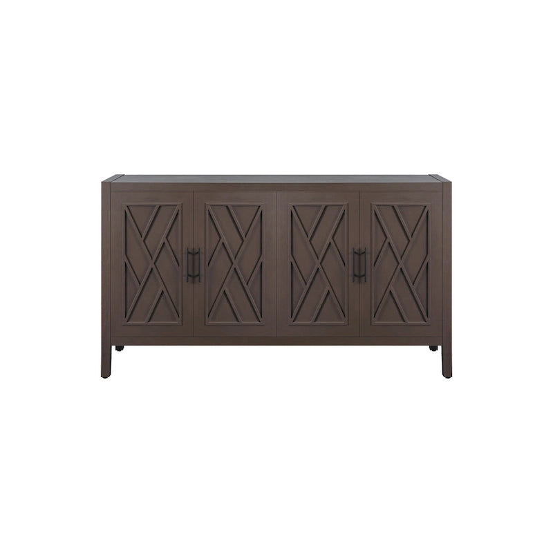 Buffet à 4 portes en bois sergé