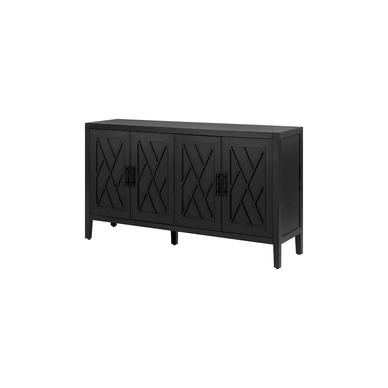 Buffet à 4 portes en bois sergé