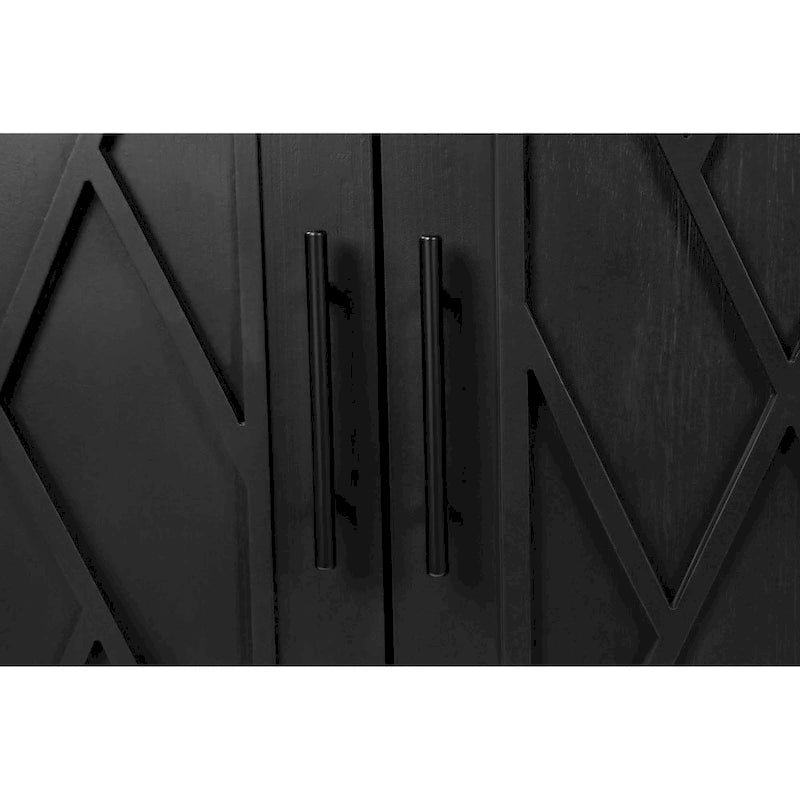 Buffet à 4 portes en bois sergé