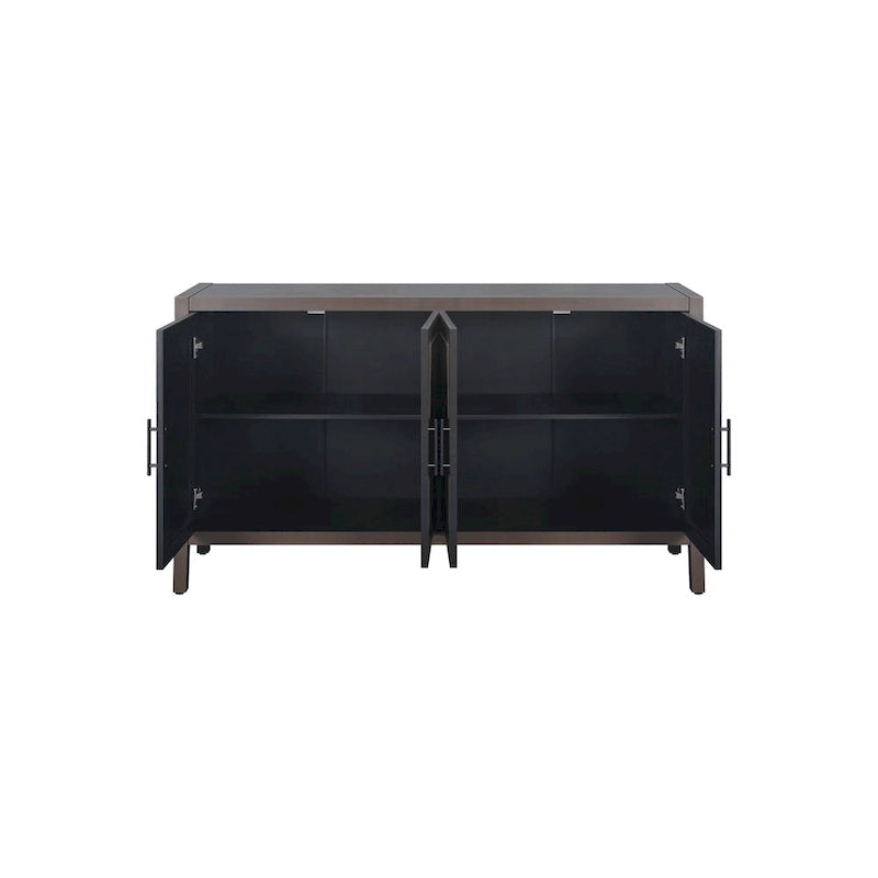 Buffet à 4 portes en bois sergé