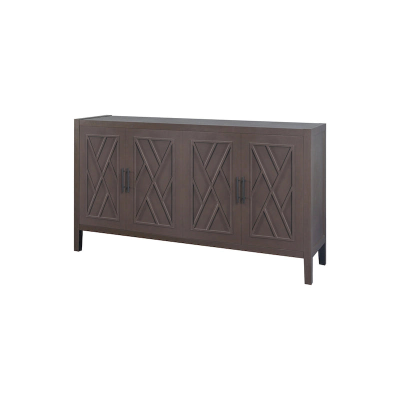 Buffet à 4 portes en bois sergé