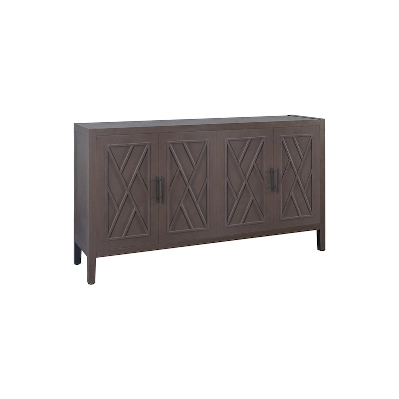 Buffet à 4 portes en bois sergé