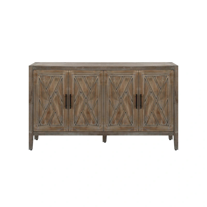 Buffet à 4 portes en bois sergé