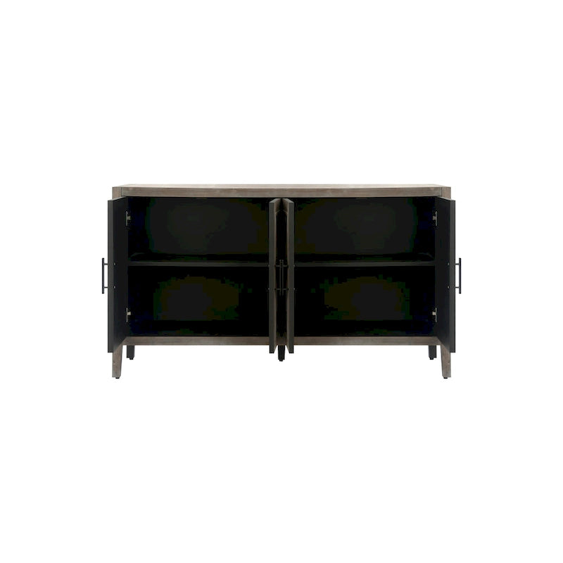 Buffet à 4 portes en bois sergé