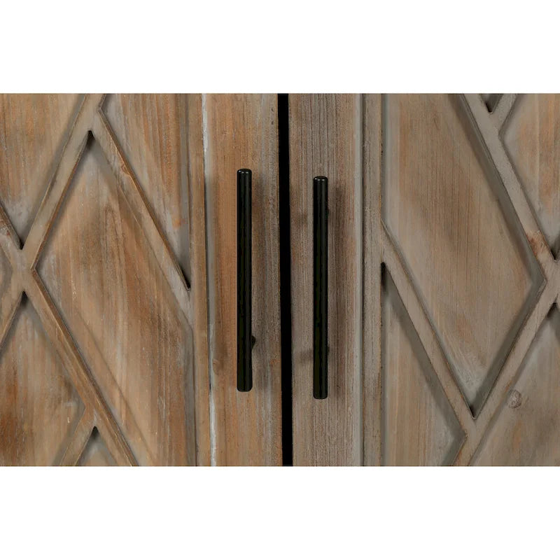 Buffet à 4 portes en bois sergé