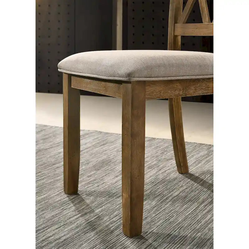 Lot de 2 chaises de salle à manger tapissées en tissu