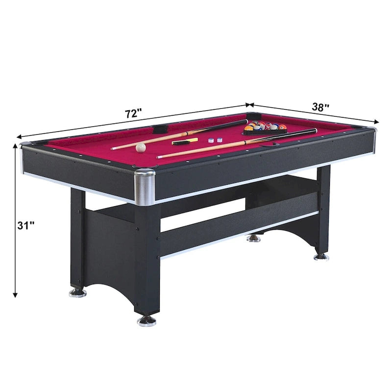 Table de billard de 6 pi avec plateau de tennis de table