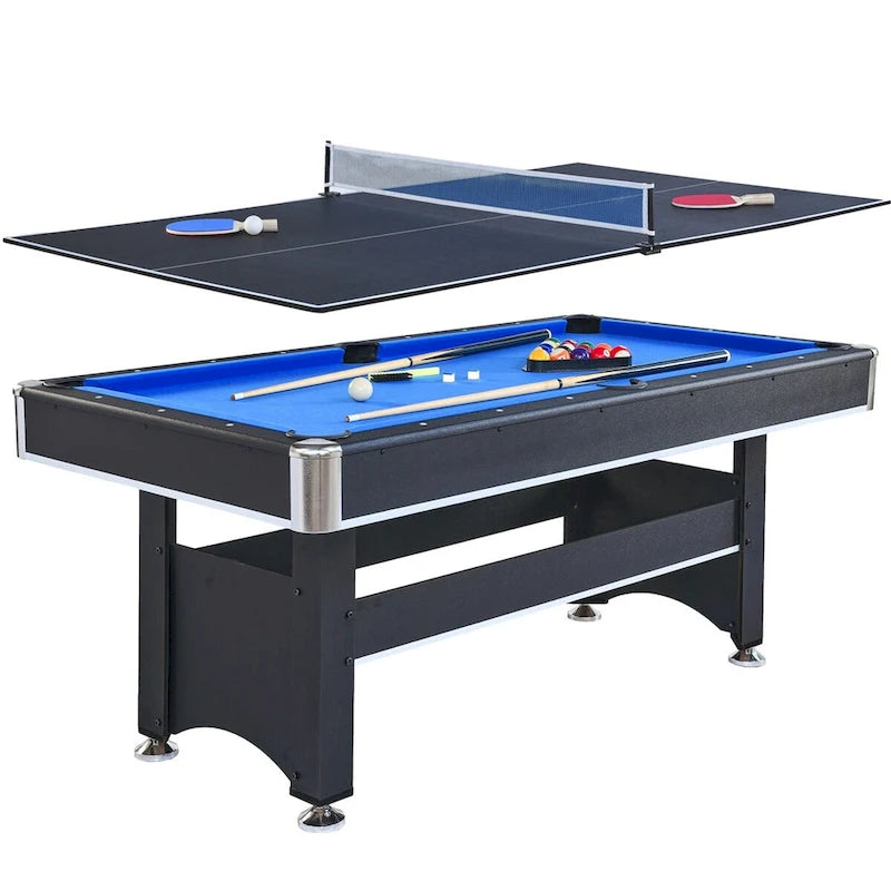 Table de billard de 6 pi avec plateau de tennis de table