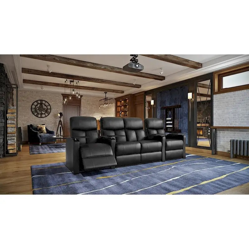 Ensemble de 4 fauteuils de cinéma maison inclinables en cuir Octane Bolt XS400 (rangée de 4)