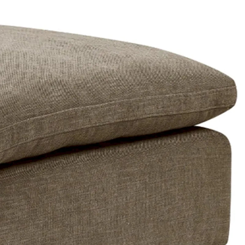 Pouf carré Scott 37 po, coussin supérieur amovible, beige