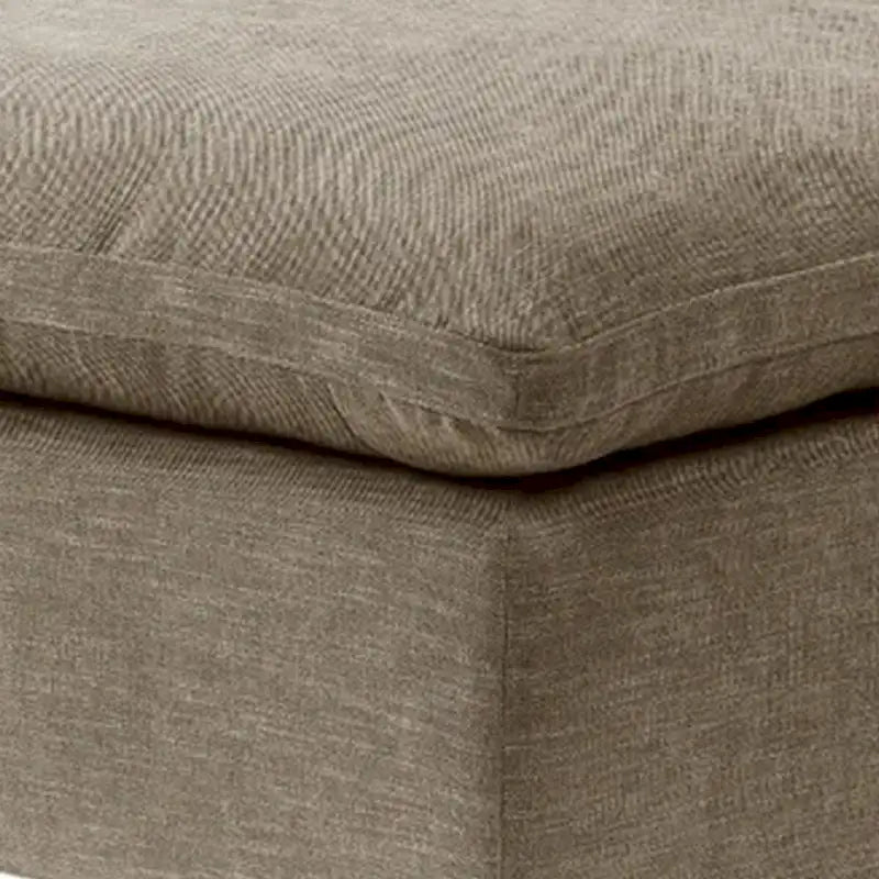 Pouf carré Scott 37 po, coussin supérieur amovible, beige