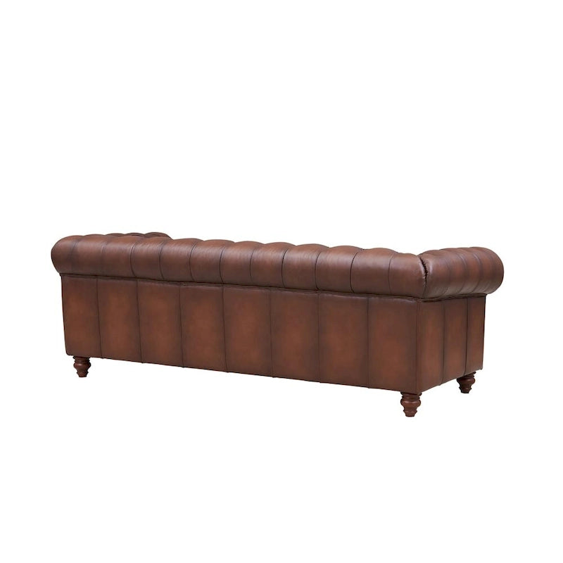 Canapé Chesterfield en cuir pleine fleur Hydeline Alton Bay