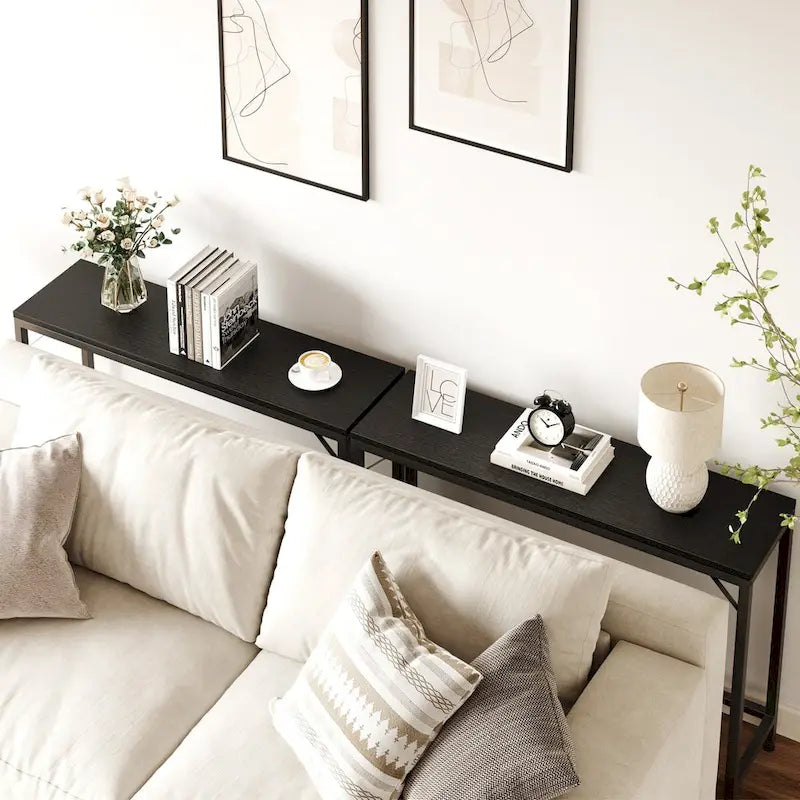 Console étroite Table de canapé Table de couloir industrielle pour entrée