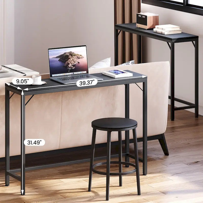Console étroite Table de canapé Table de couloir industrielle pour entrée
