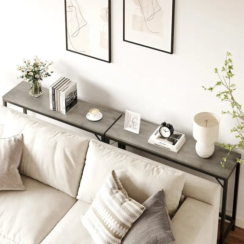 Console étroite Table de canapé Table de couloir industrielle pour entrée