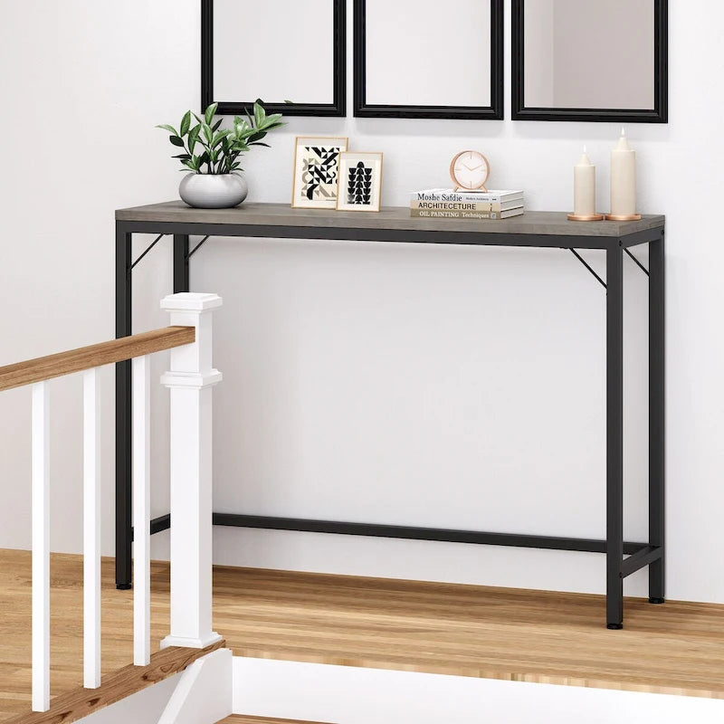 Console étroite Table de canapé Table de couloir industrielle pour entrée
