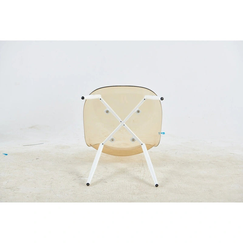 chaise de salle à manger, lot de 4, pied en métal, assise en plastique pour le salon