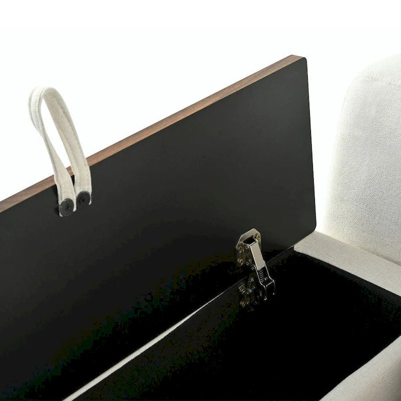 Canapé modulaire d'angle avec coussins de dossier amovibles et espace de rangement