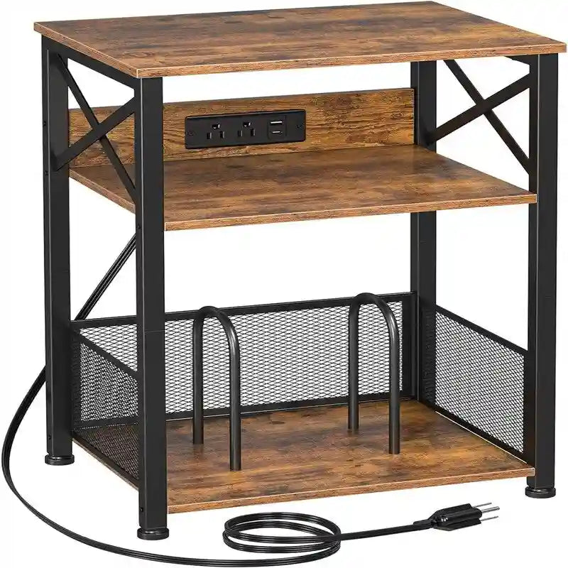 Meuble support pour tourne-disque avec station de charge – 15,75 x 11,41 x 25,59
