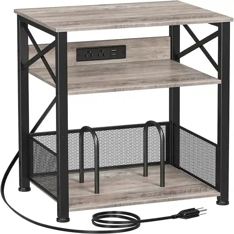 Meuble support pour tourne-disque avec station de charge – 15,75 x 11,41 x 25,59