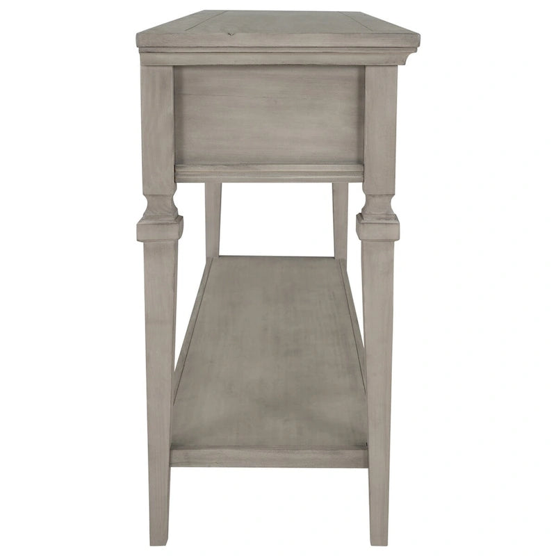 Console Rétro avec 3 Tiroirs et Étagère Inférieure