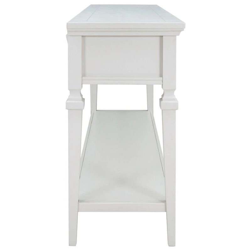 Console Rétro avec 3 Tiroirs et Étagère Inférieure
