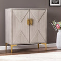 Buffet d'appoint contemporain en bois texturé géométrique gris