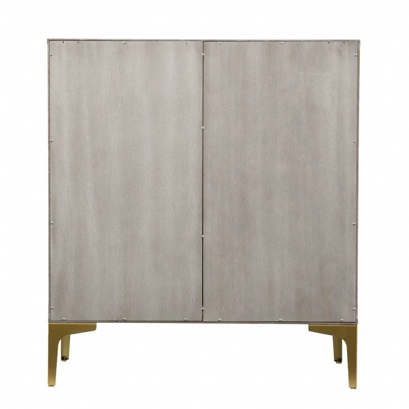 Buffet d'appoint contemporain en bois texturé géométrique gris