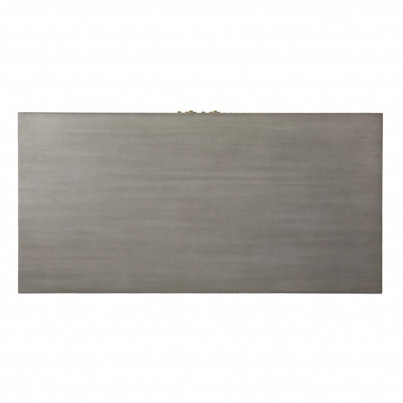 Buffet d'appoint contemporain en bois texturé géométrique gris