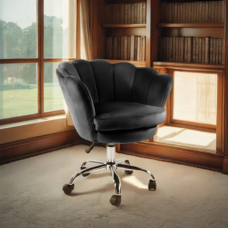VANITII Fauteuil d'appoint Chaise de bureau pivotante avec roulettes Moderne Réglable en hauteur Rose/Gris/Blanc
