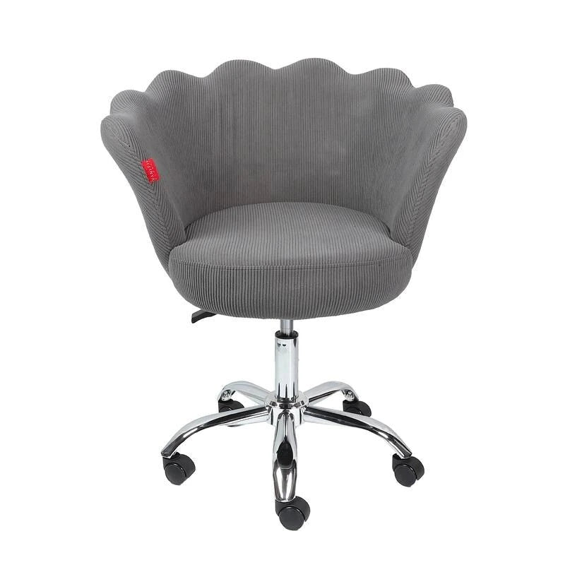 VANITII Fauteuil d'appoint Chaise de bureau pivotante avec roulettes Moderne Réglable en hauteur Rose/Gris/Blanc