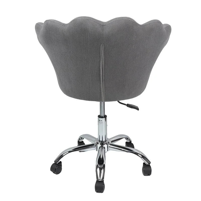 VANITII Fauteuil d'appoint Chaise de bureau pivotante avec roulettes Moderne Réglable en hauteur Rose/Gris/Blanc