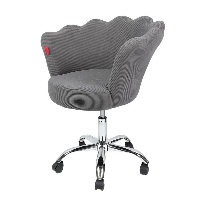 VANITII Fauteuil d'appoint Chaise de bureau pivotante avec roulettes Moderne Réglable en hauteur Rose/Gris/Blanc