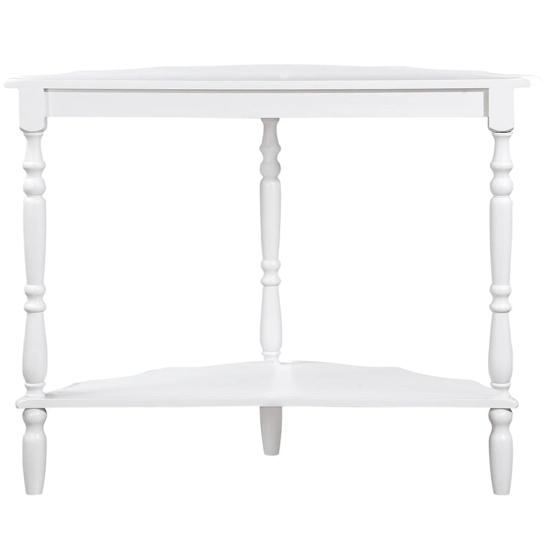 Console demi-lune rétro avec étagère ouverte