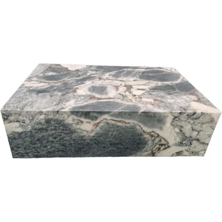 Table basse BETACH en véritable marbre massif – Marbre Bleu Galaxie