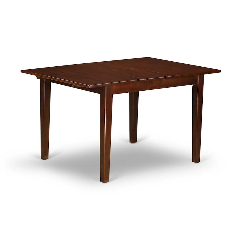 East West Furniture Ensemble de salle à manger - Une table de cuisine rectangulaire et des chaises de salle à manger, 36x54 pouces, Acajou (Option Pièces)