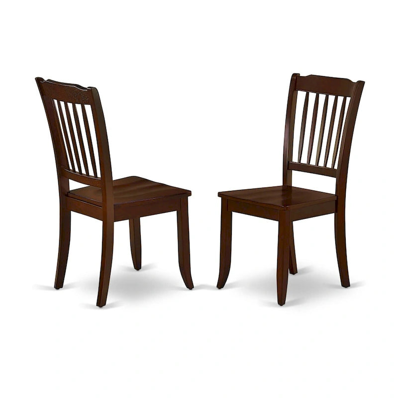 East West Furniture Ensemble de salle à manger - Une table de cuisine rectangulaire et des chaises de salle à manger, 36x54 pouces, Acajou (Option Pièces)