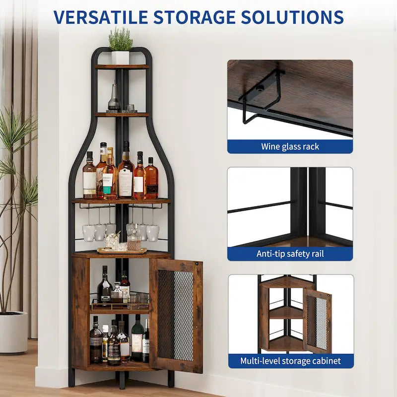Moasis 71 Casier à vin d'angle industriel - 15.7L x 15.7W x 71H