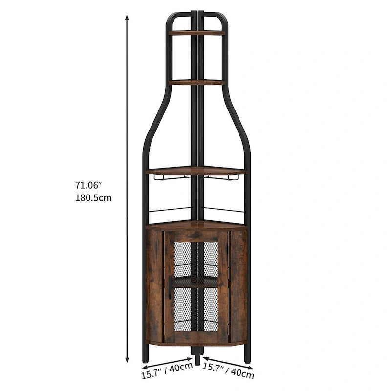 Moasis 71 Casier à vin d'angle industriel - 15.7L x 15.7W x 71H
