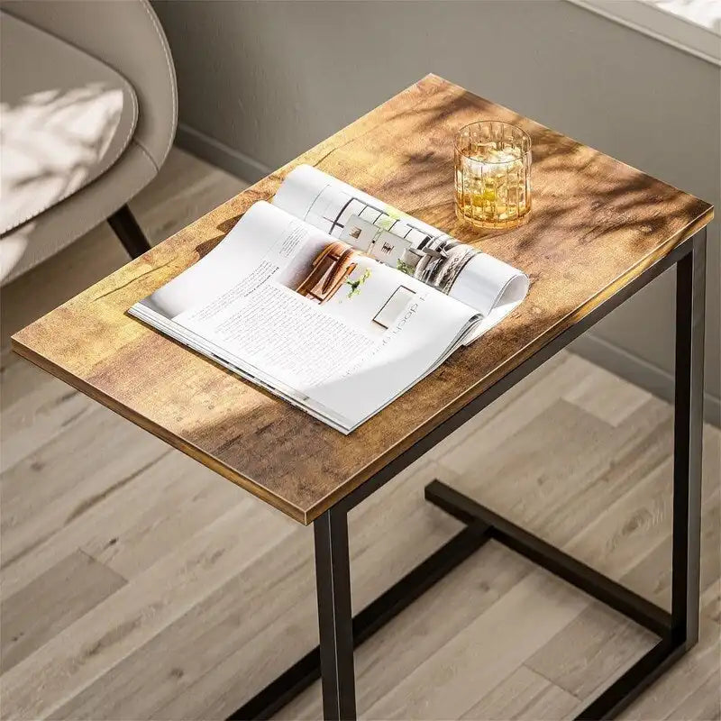 Table d'appoint en C de 68,6 cm de haut - 30D x 50l x 68,6H cm