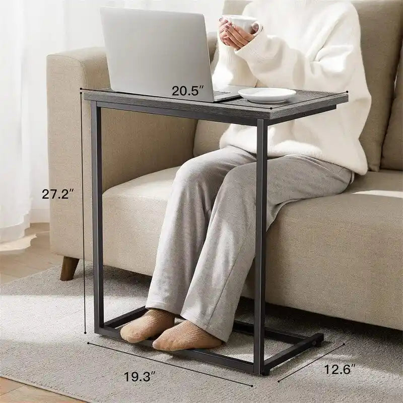 Table d'appoint en C de 68,6 cm de haut - 30D x 50l x 68,6H cm