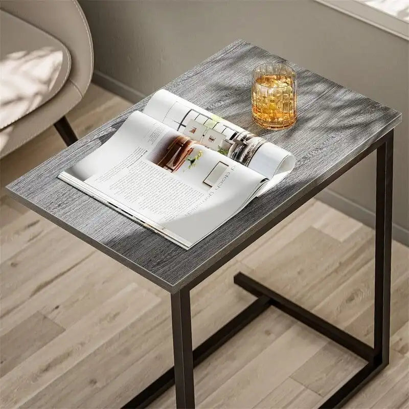 Table d'appoint en C de 68,6 cm de haut - 30D x 50l x 68,6H cm