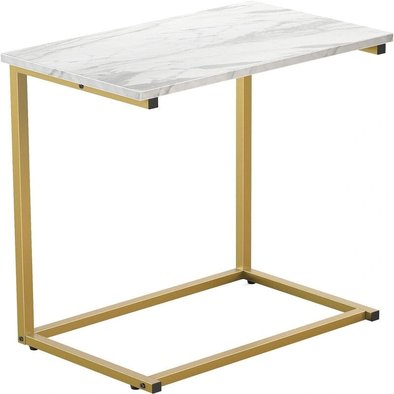 Table d'appoint en C de 68,6 cm de haut - 30D x 50l x 68,6H cm