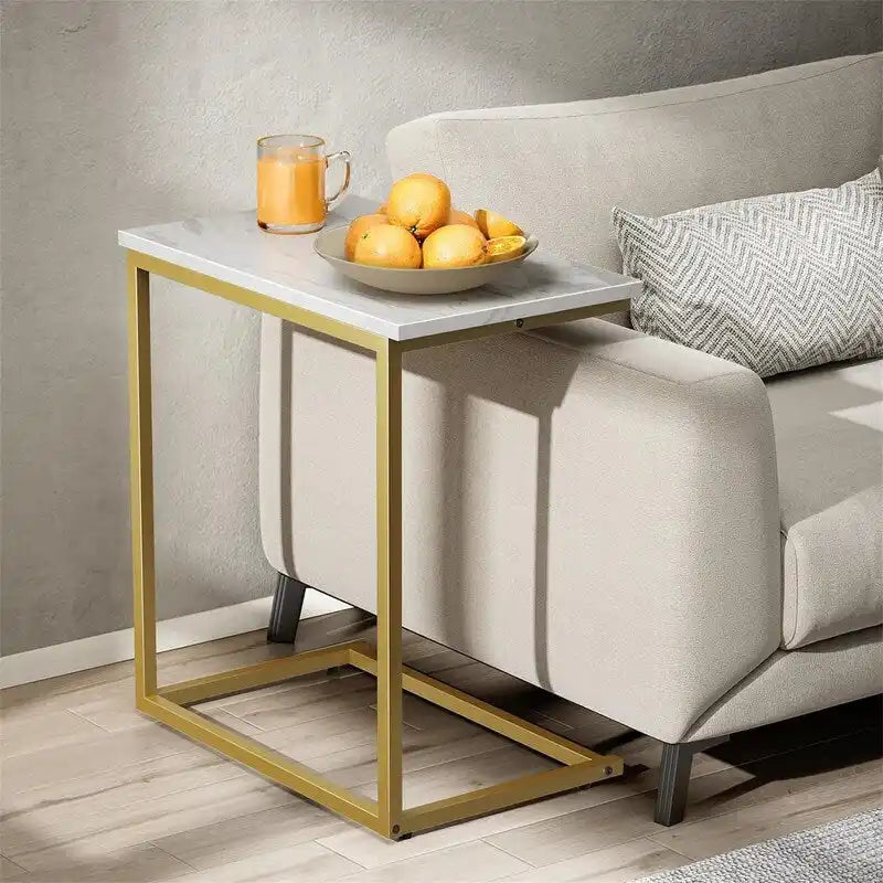 Table d'appoint en C de 68,6 cm de haut - 30D x 50l x 68,6H cm