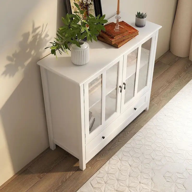 Buffet/Bahut polyvalent avec portes vitrées