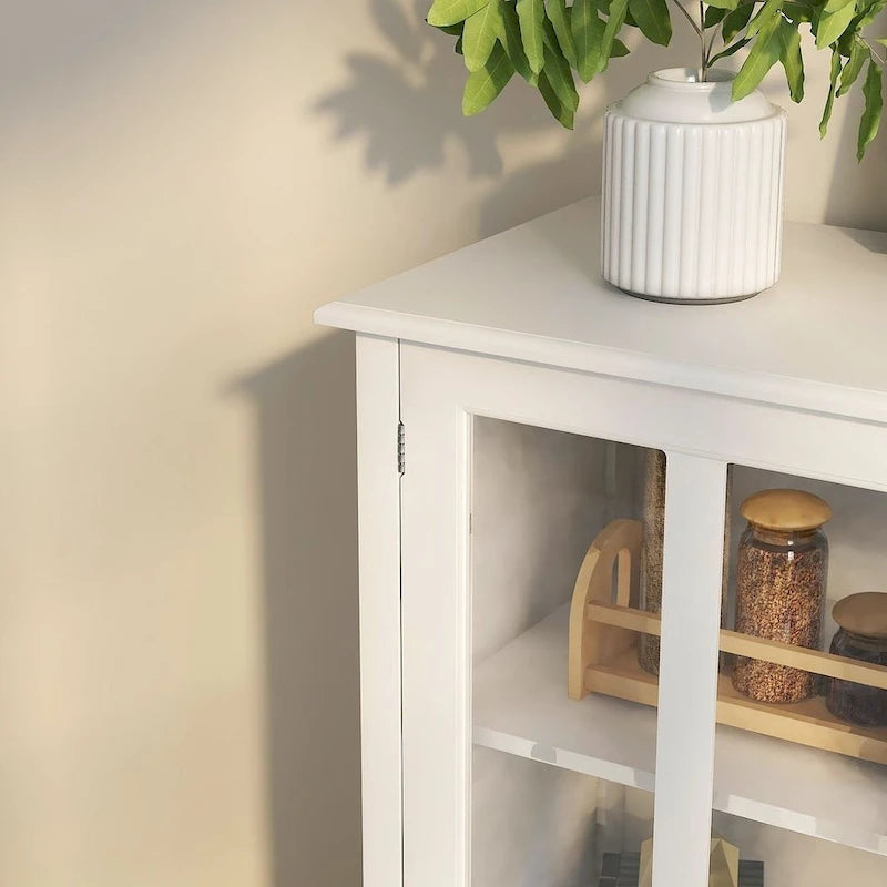 Buffet/Bahut polyvalent avec portes vitrées