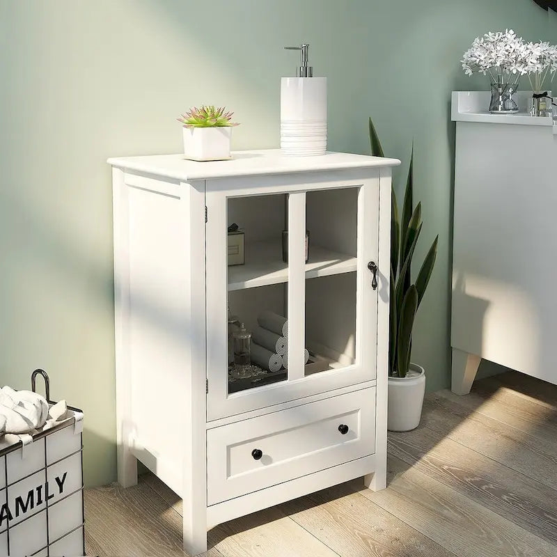 Buffet/Bahut polyvalent avec portes vitrées